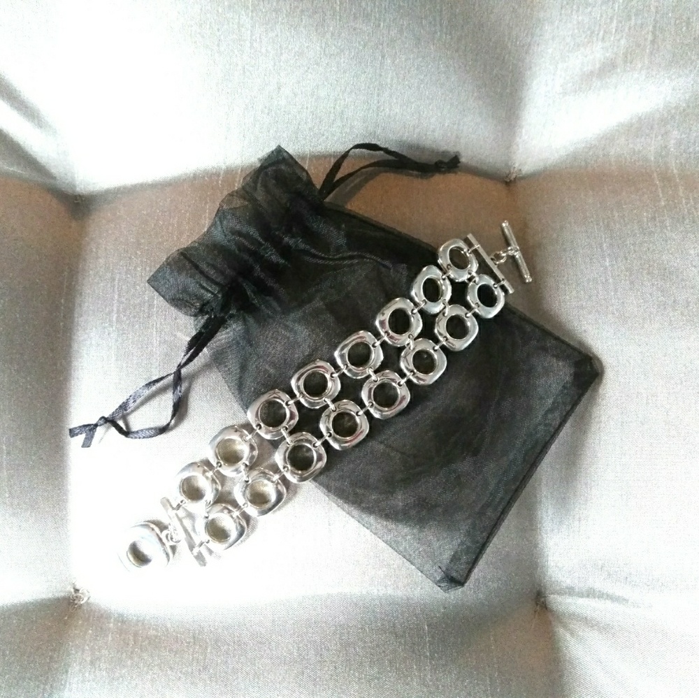 Statement Silver Bracelet - image 1